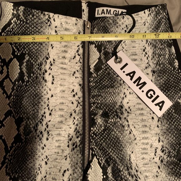 I.AM.GIA Faux Snakeskin & Leather Straight Leg 'Hendrix'' Pants - Picture 9 of 13